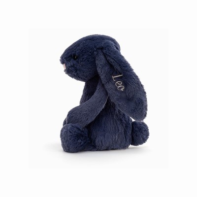 Jellycat Bashful Navy Conejo Medium | QZMU-07269